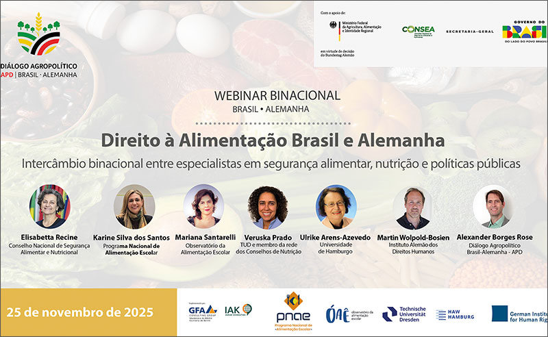Neste webinar especialistas das áreas de segurança alimentar, nutrição e políticas públicas, dos dois países, apresentam e debatem estratégias e práticas relacionadas ao direito...